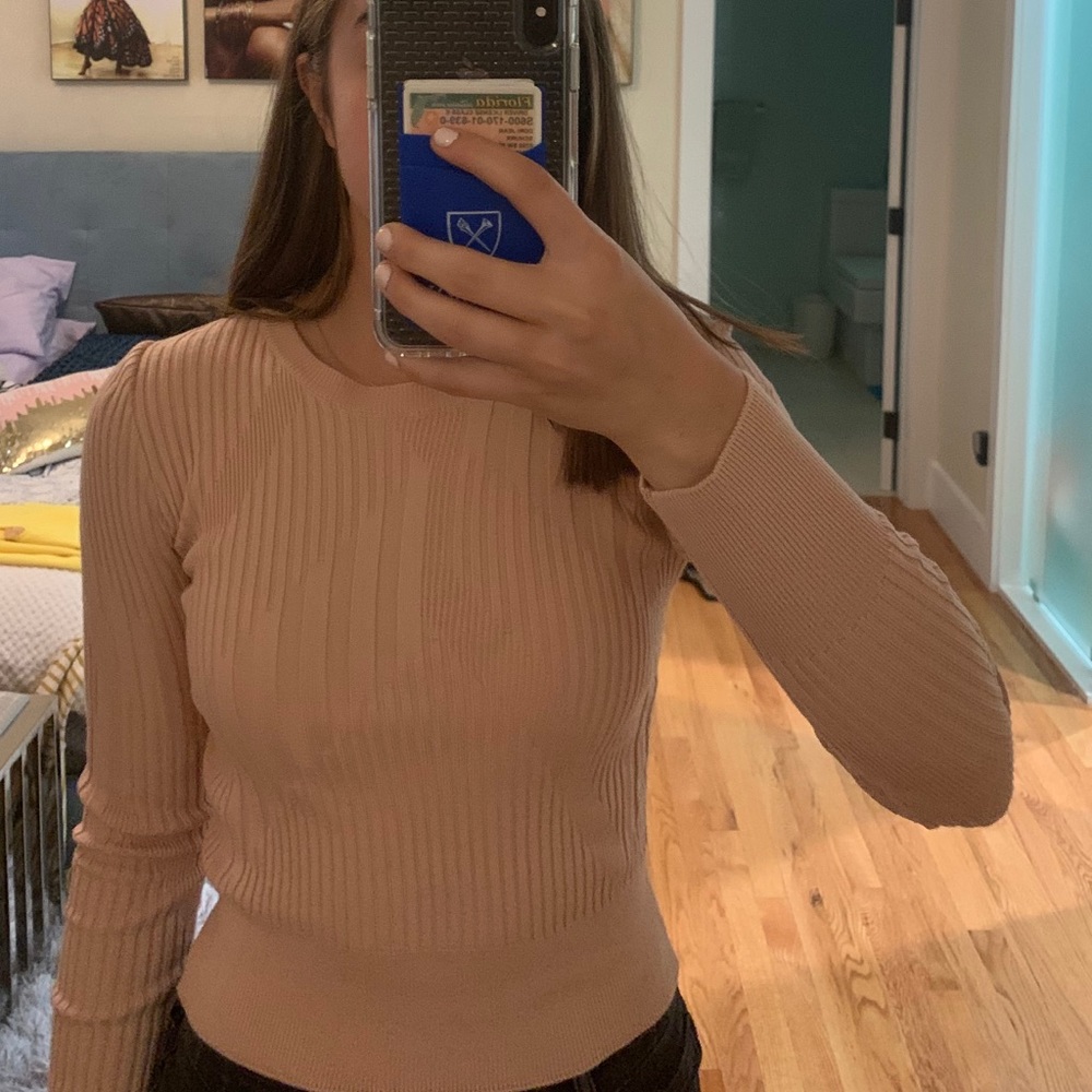 Topshop cropped bodycon sweater